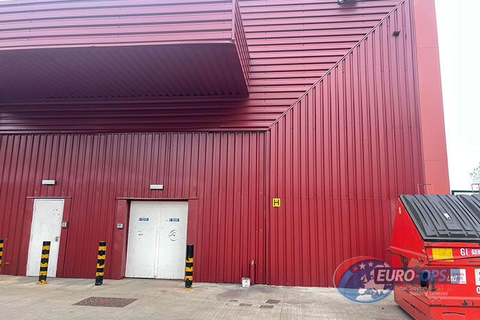 External paint work completed for TK Maxx in Rugby by Euro-OPS Ltd